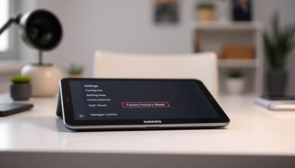factory reset samsung tablet